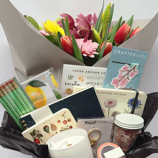 Vancouver | Stationery Lover's Gift Box with Fresh Flowers