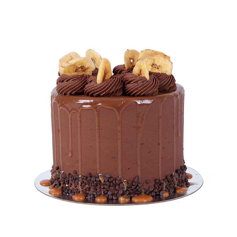 Banana Caramel Fudge Cake