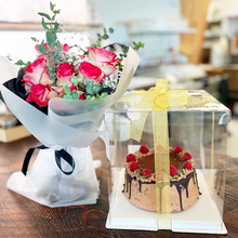 Load image into Gallery viewer, Celebration Cake and Roses
