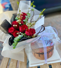 Load image into Gallery viewer, Celebration Cake and Roses
