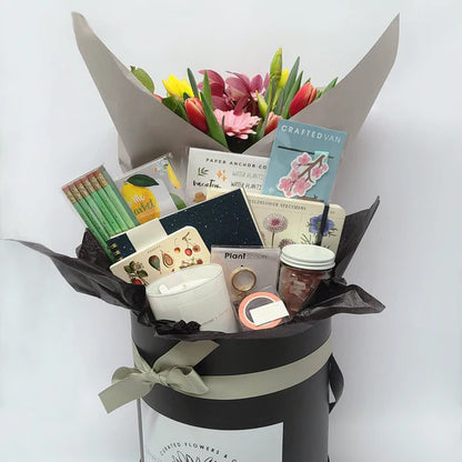 Vancouver | Stationery Lover's Gift Box with Fresh Flowers