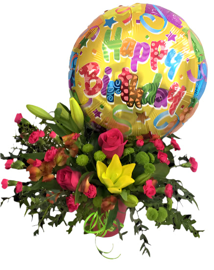 Birthday Bouquet with Balloon