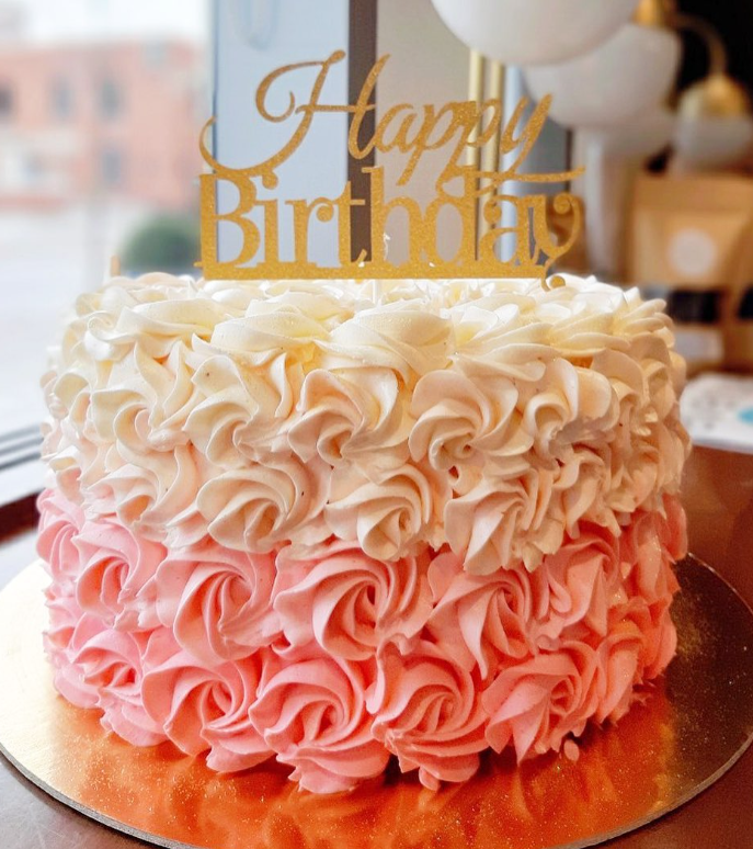 Ombre Rosetta Cake