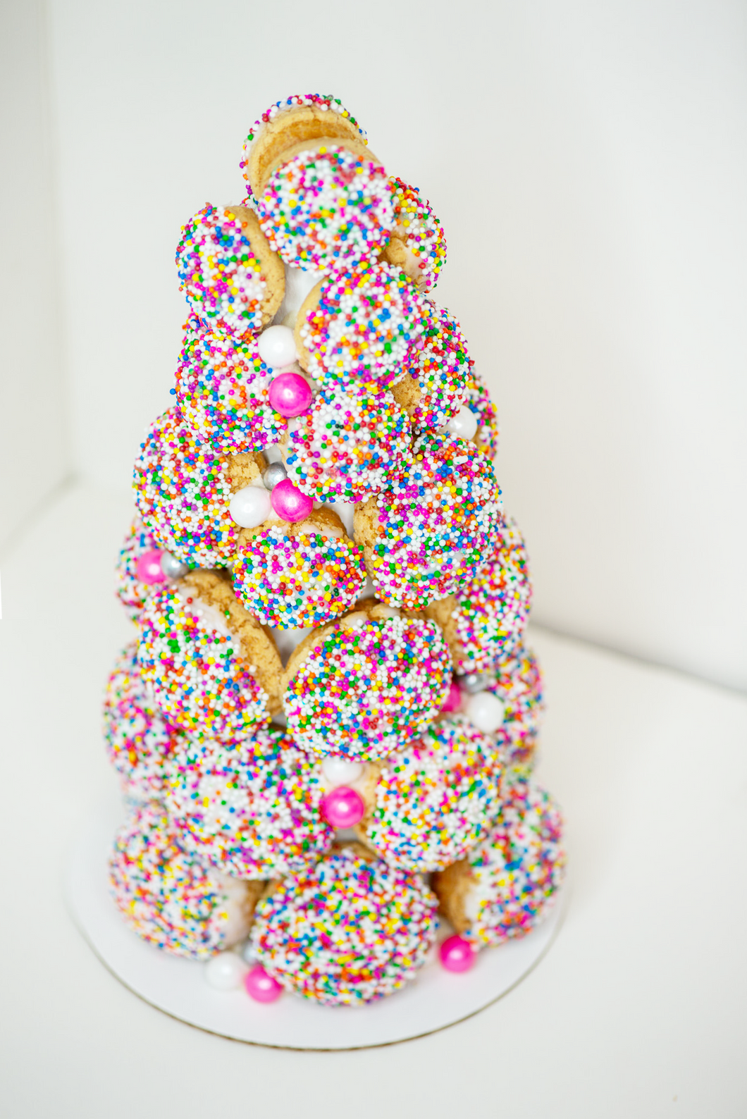 Vanilla Sprinkle Cream Puff Tree