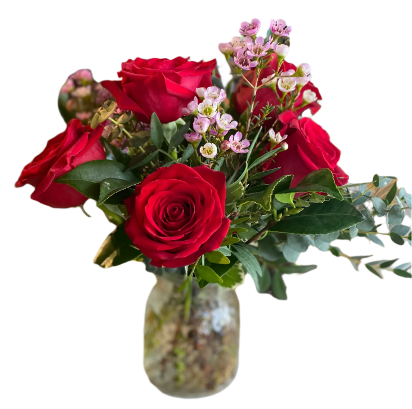 Calgary | Half Dozen Red Roses in a Vase